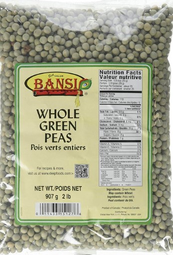BANSI Whole Yellow Peas 2LB