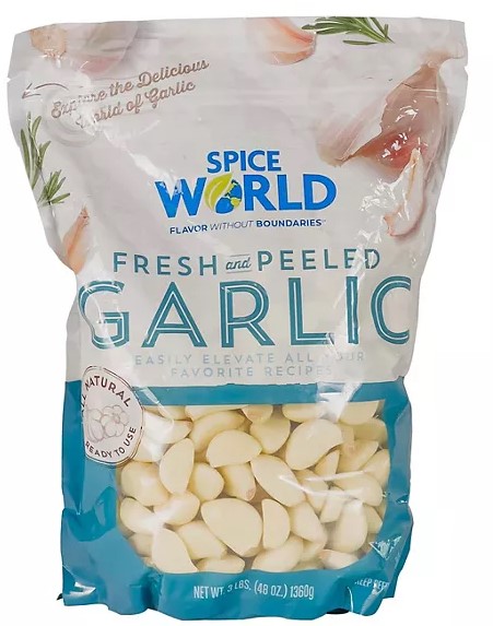 Spice WORLD Fresh Peeled Garlic 3 LB