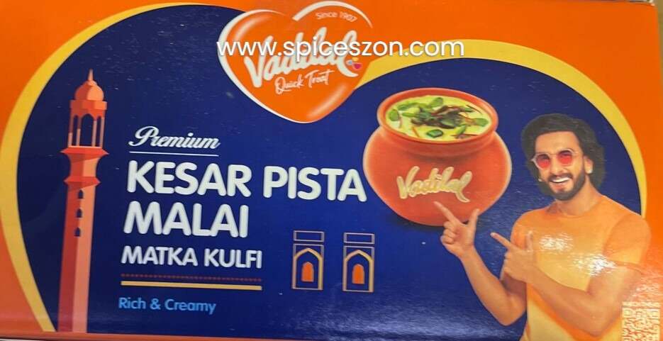 VADILAL Kesar Pista Malai Matka Kulfi